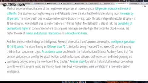 Check out the mind blowing statistics on Muslim serious in-breeding problems