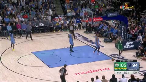 Jayson Tatum lets the Memphis Crowd know