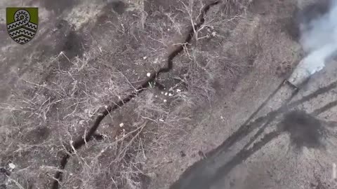 Ukraine Forces Hit A Russian Tank Using Drone With A Grenade