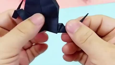 cara membuat origami dinousours