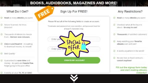 Sign up To Get Books, Audiobooks, Magazines And More!