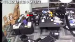 Ruby Freeman Caught Scanning Same Stack of Ballots Multiple Times from Black Suit Cases After Election Observers go Home