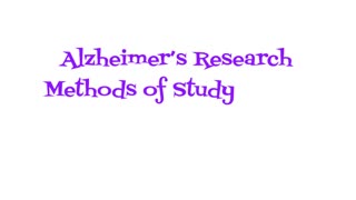 Alzheimer’s Research