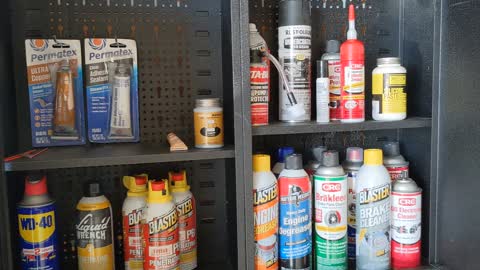 Best way to store and organize fluids in your garage or shop.
