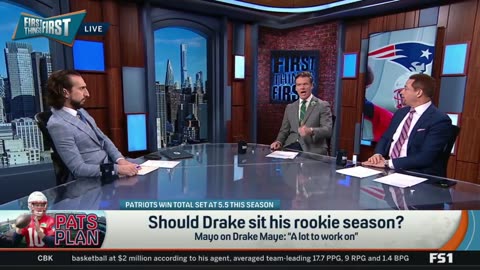 FIRST THING FIRST Nick Wright reacts to Jerod Mayo sends message to Drake Maye during rookie camp