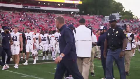 Follow Bryan Harsin off the field after Auburn loses by 32 at Georgia