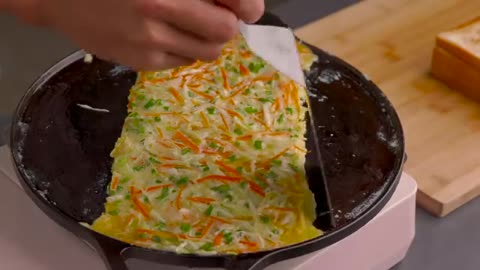 Easy Korean street Toast |Making Cabbage Egg Sandwich.