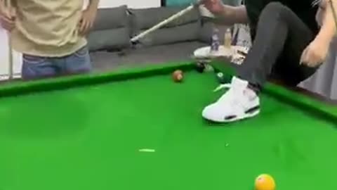 Funny moment of billiard