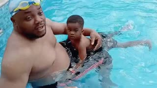 First time learning to swim