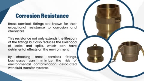 The Environmental Benefits of Brass Camlock Fittings