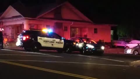 Portland Police T-Bone Driver After He Flees From Police