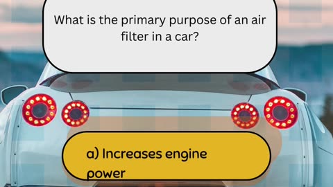 Basic Car Repair Knowledge Question 19