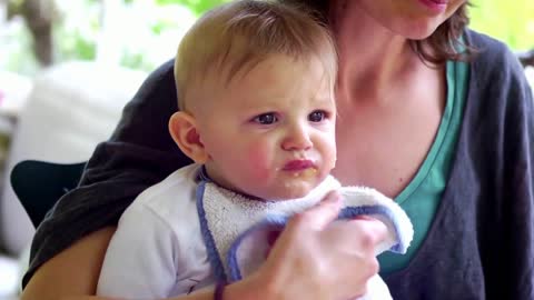 Feeding cute babies