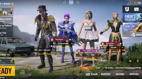 Joining random squad of naughty cute girls👩🏻‍🦳Like a bot😂 First Game in erangel 2.0 must watch
