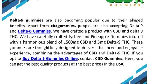 You May Feel Harmony With 1500mg CBD & 5mg Delta-9 Infused Gummy