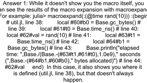 In Julia how do I display the contents of a macro