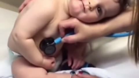 “Sweet Baby ”Boy Rests Head on Nurse's Hand