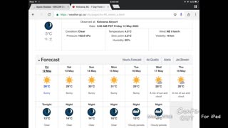 Kelowna Weather May 12 2023