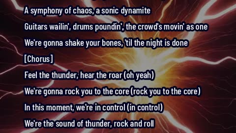 The Sound of Thunder rock anthemic