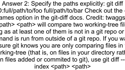 git diff between two different files