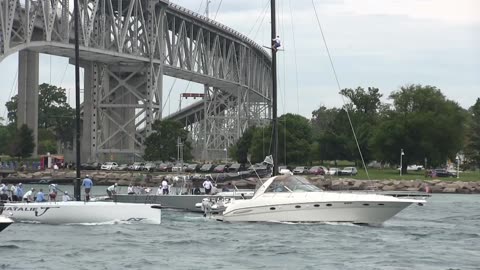 Group Of Sailboats Headed To The 2023 Mackinac Race