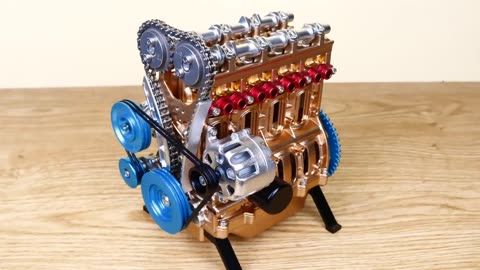 How to build car engine Assembly kit-full metal 4 cylinder