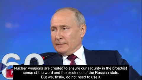 Владимир Путин: President Vladimir Putin on the use of Nuclear weapons (2023)
