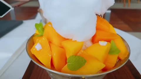 Korean mango shaved ice in hilton hotel