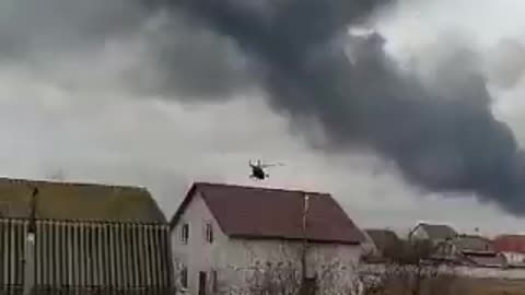 VIDEO: Russian helicopters attack airport in Hostomel near Ukraine's capital Kyiv