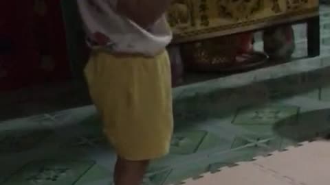 Baby dancing to music