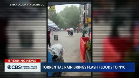 Record-breaking rainfall causes flooding in New York City