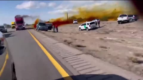 Two Clips of the Toxic Nitric Acid Spill on a Highway in Arizona