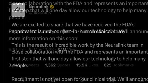 Musk's Neuralink says the FDA approved human trials