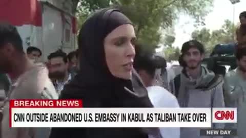 the Taliban was chanting but according to fake democrat paid propaganda media CNN they were peaceful