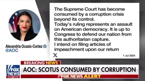 AOC to File Articles of Impeachment Against SCOTUS 🤣🤣🤣