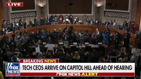 Tech CEOs arrive on Capitol Hill ahead of meeting