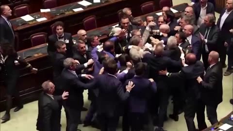 🚩Chaos Ensued as Italian Lawmakers Brawl in Parliament