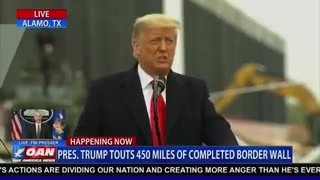 President Trump touts 450 miles of completed Border Wall