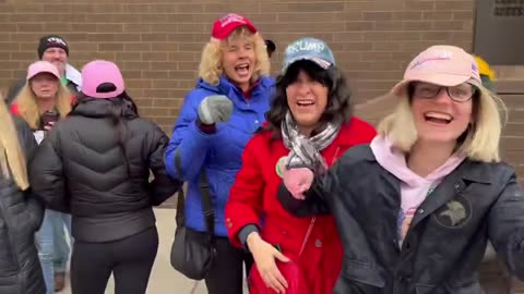 big line forming early today in the freezing cold temperatures to see President Trump in Iowa