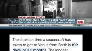 Plane almost hit Venus?