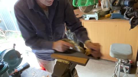 Preparing rough timber with hand tools