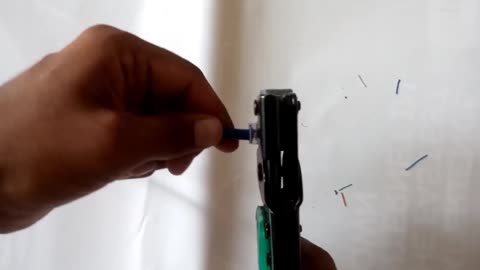 RJ 45 cable patching | cat6 cable connector clip by crimping tool