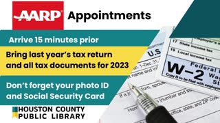 AARP tax assistance at the library