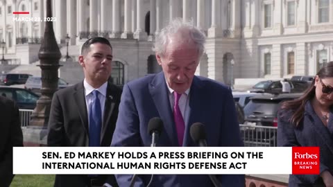 Ed Markey Holds A Press Briefing To Introduce The International Human Rights Defense Act