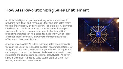 Revolutionizing Sales: Empowering Teams With AI-Driven Sales Enablement