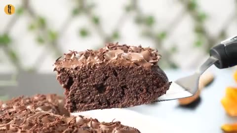 Three milk chocolate cake in frypian