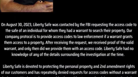 Liberty Safe Gives FBI Access