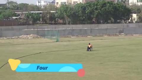 Great Fifty Knock by Sahil ] Wheel Chair Cricket