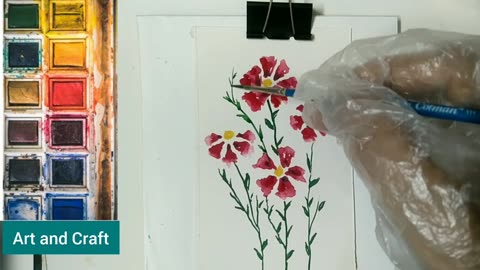 Easy Water Colour flower Painting || water colour painting || flower painting || tutorial