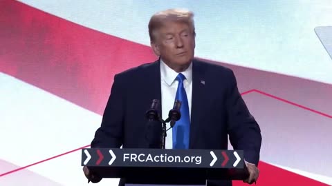 Donald Trump speaks at the pray vote stand summit
